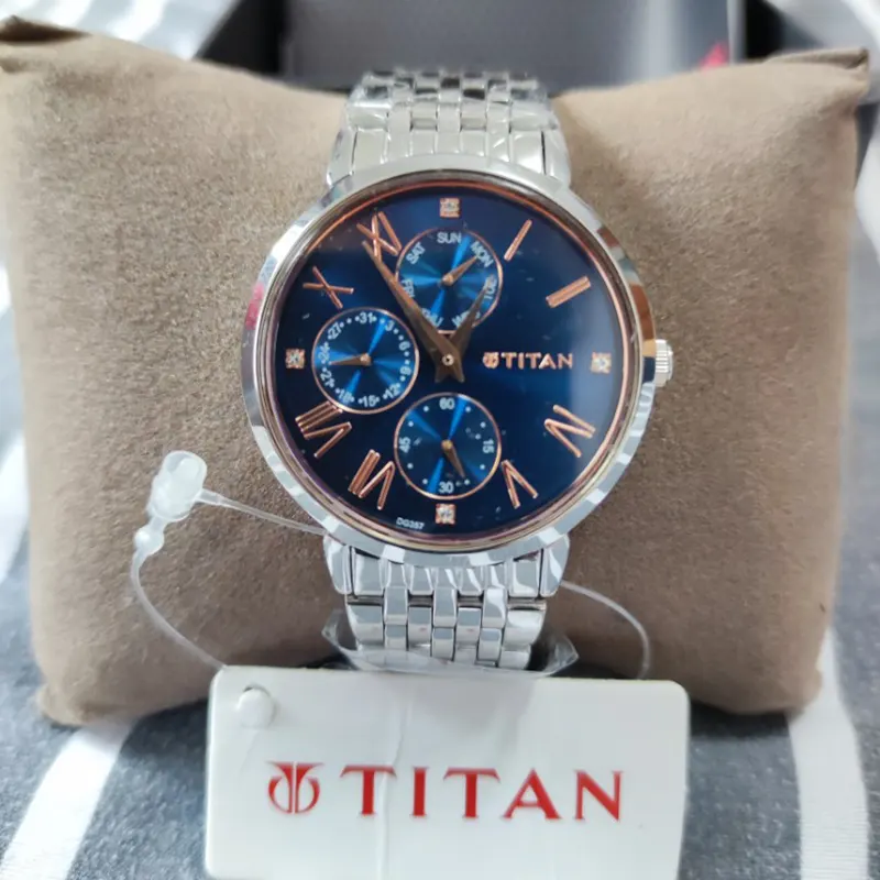 Titan Workwear Blue Dial Minerial Ladies Watch- 2569SM01